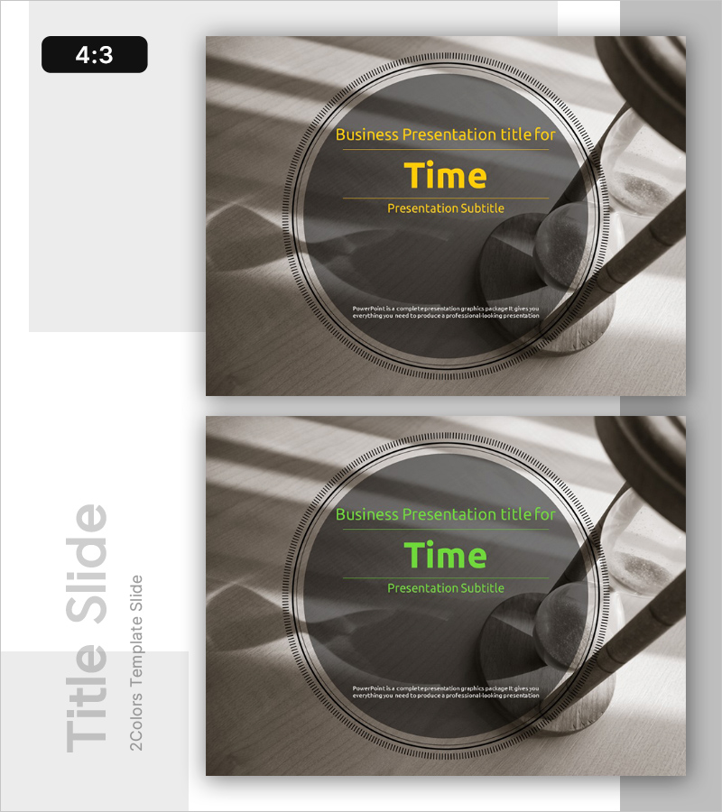 시간 개념을 강조한 표지 템플릿