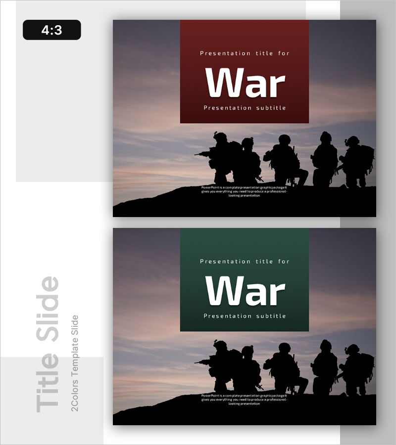 전쟁과 평화 템플릿 표지