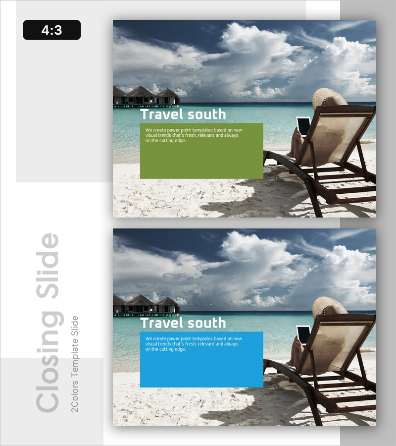 여행 휴가 템플릿 엔딩 표지