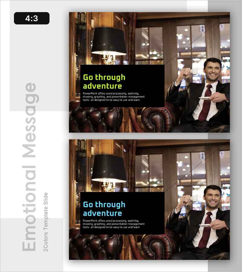 성공한 사업가를 위한 PPT 템플릿 – 명예와 비전