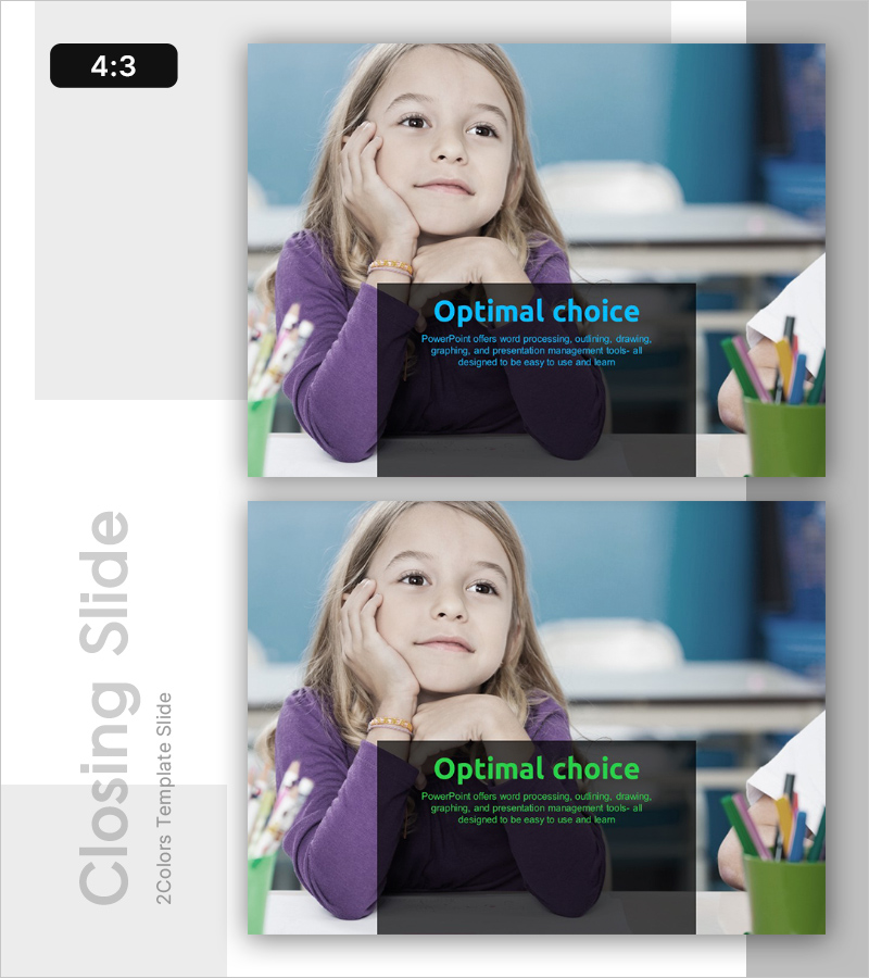 선택 템플릿 엔딩 표지 – 강력한 마무리