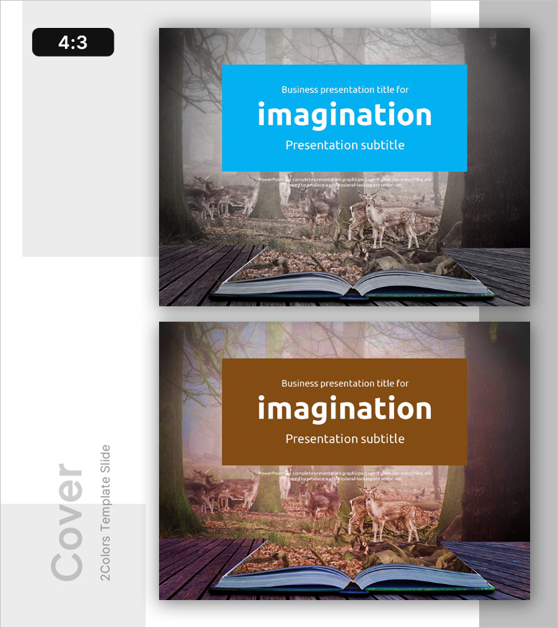 상상력 템플릿 표지 - 창의성과 전문성을 강조한 PPT