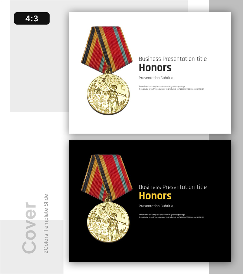 명예 템플릿 표지 – 전문적인 발표자료의 시작
