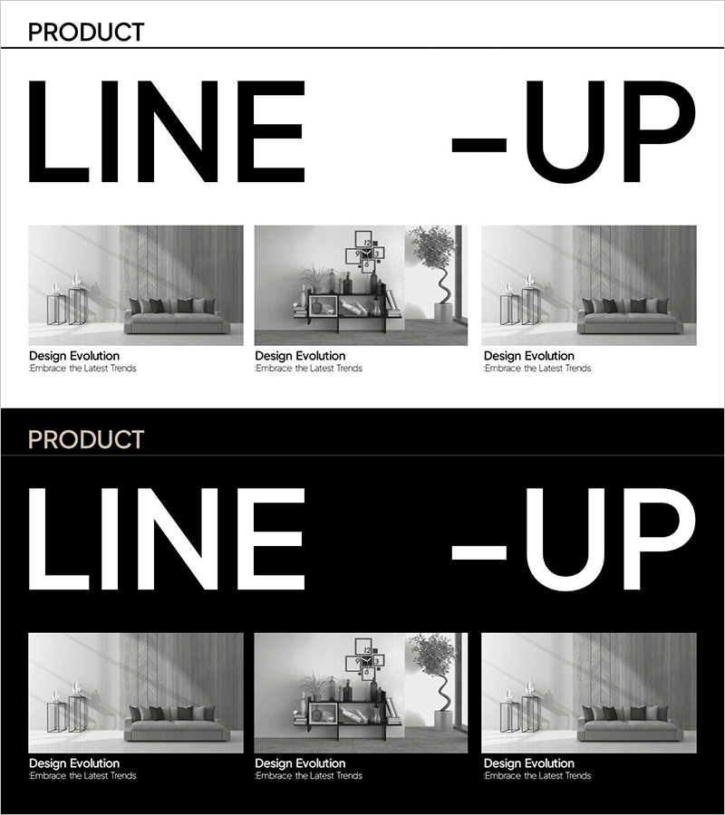 테마별 상품 라인업 소개 – 최신 디자인 반영