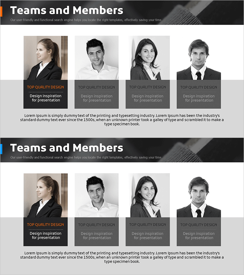 의류 사업 대표자 소개 프로필 슬라이드