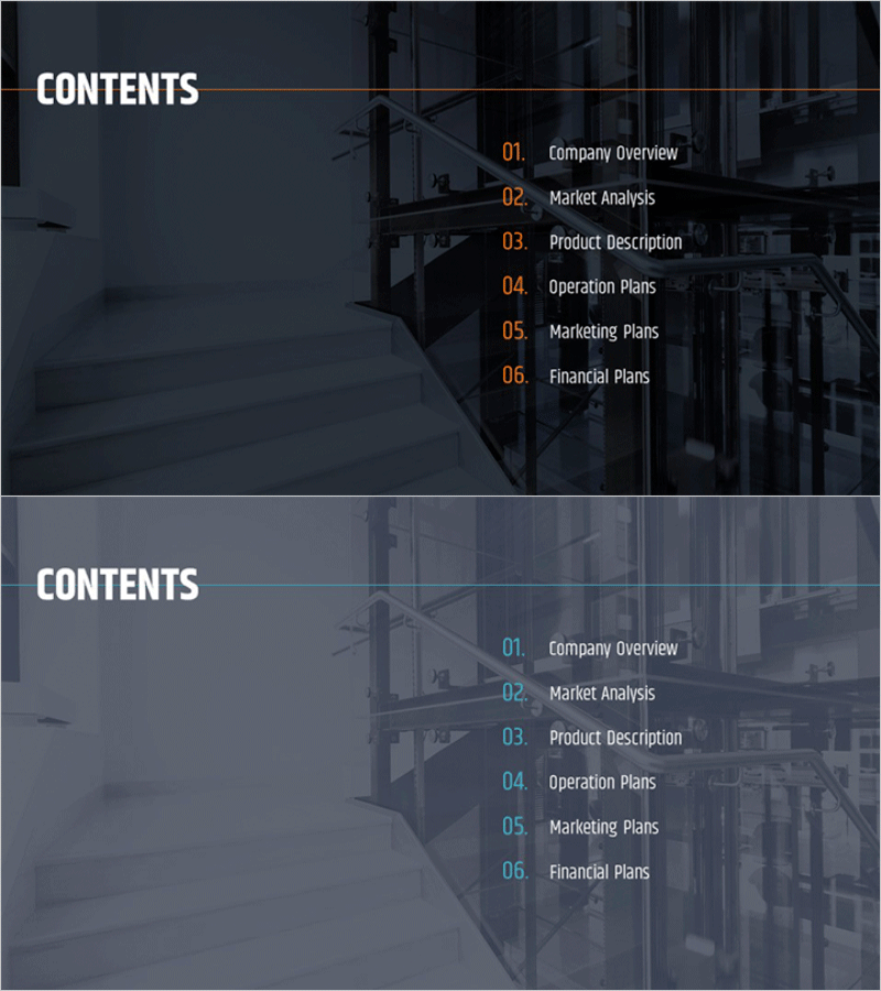 도시 모던 테마 사업계획서 템플릿 목차 – 명료함과 전문성