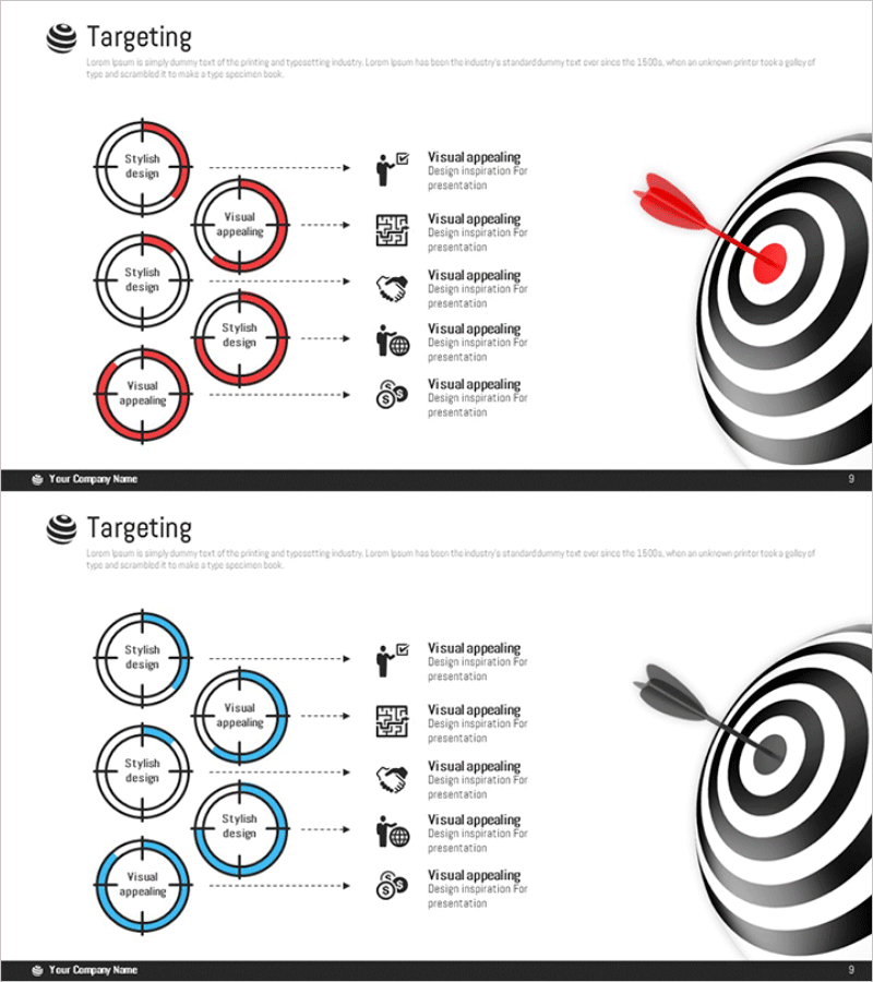 타겟 목표 다이어그램 – 마케팅 계획과 전략