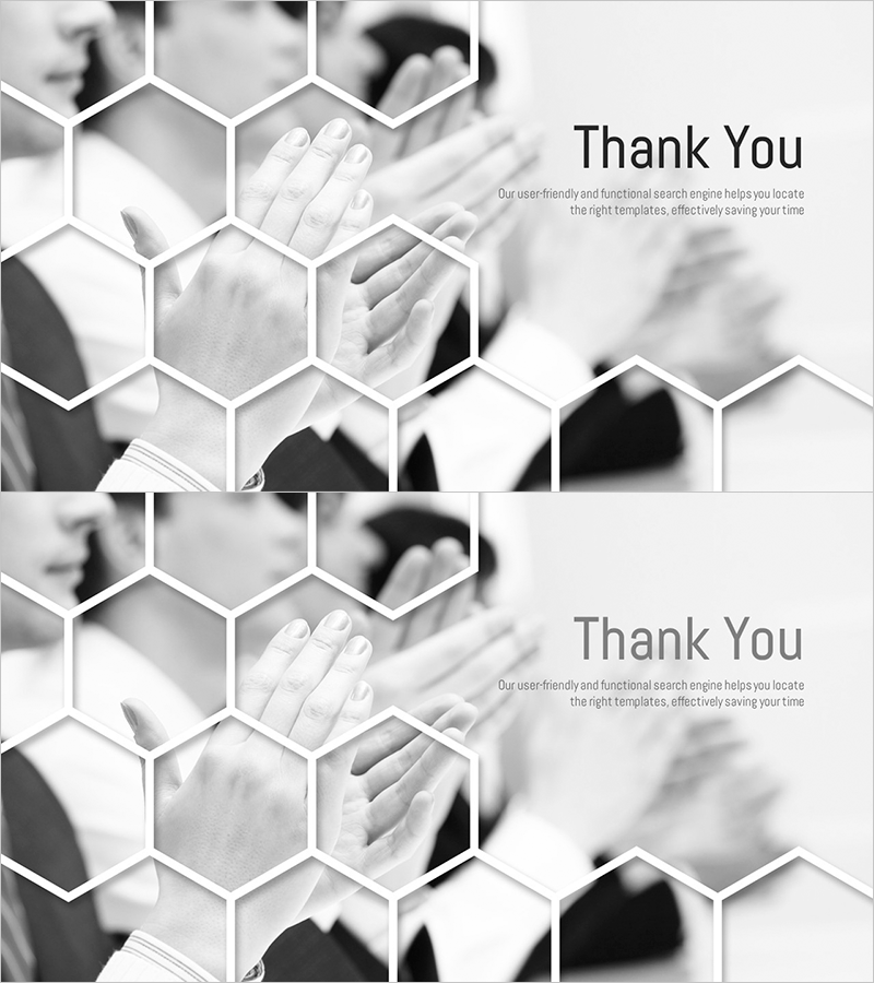 3D 육각형 테마 제안서 엔딩 표지