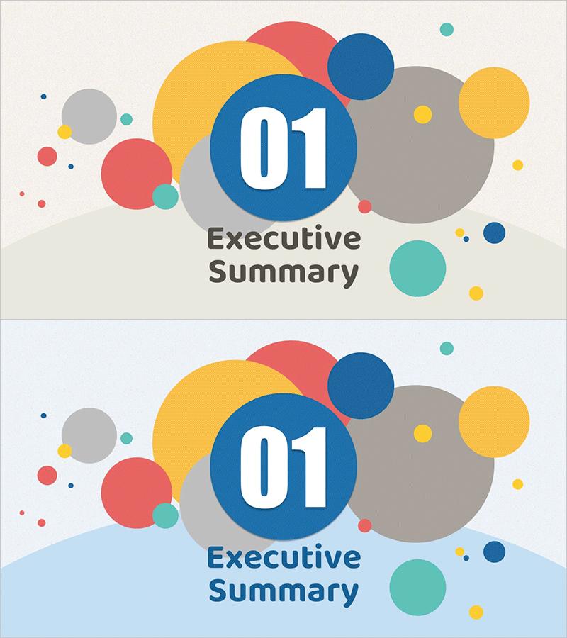 일러스트 원형 테마 마케팅 기획 템플릿 간지