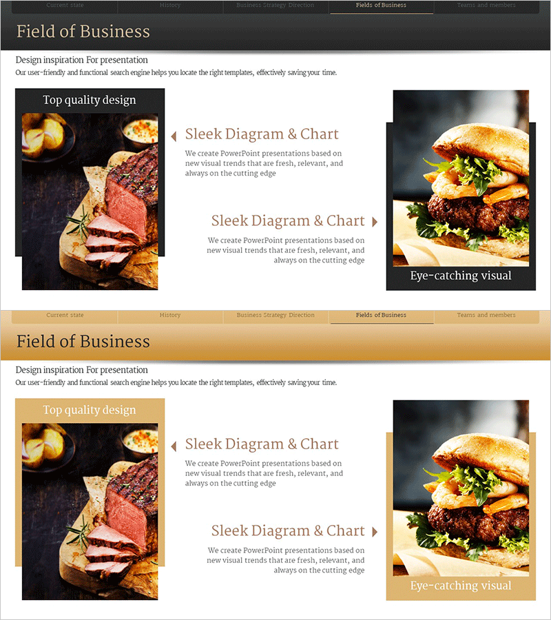 스테이크 및 햄버거 소개 – 미식의 향연