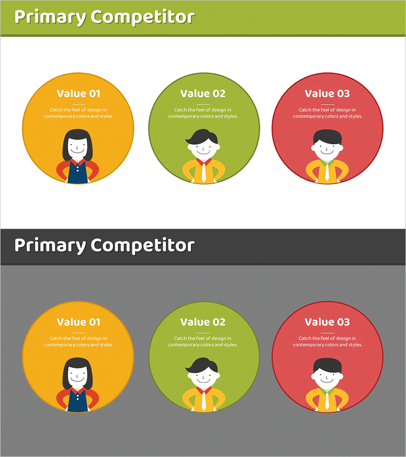 어린이 일러스트 원형 다이어그램