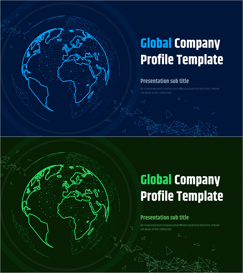 세계적인 기업 회사소개서 템플릿 표지