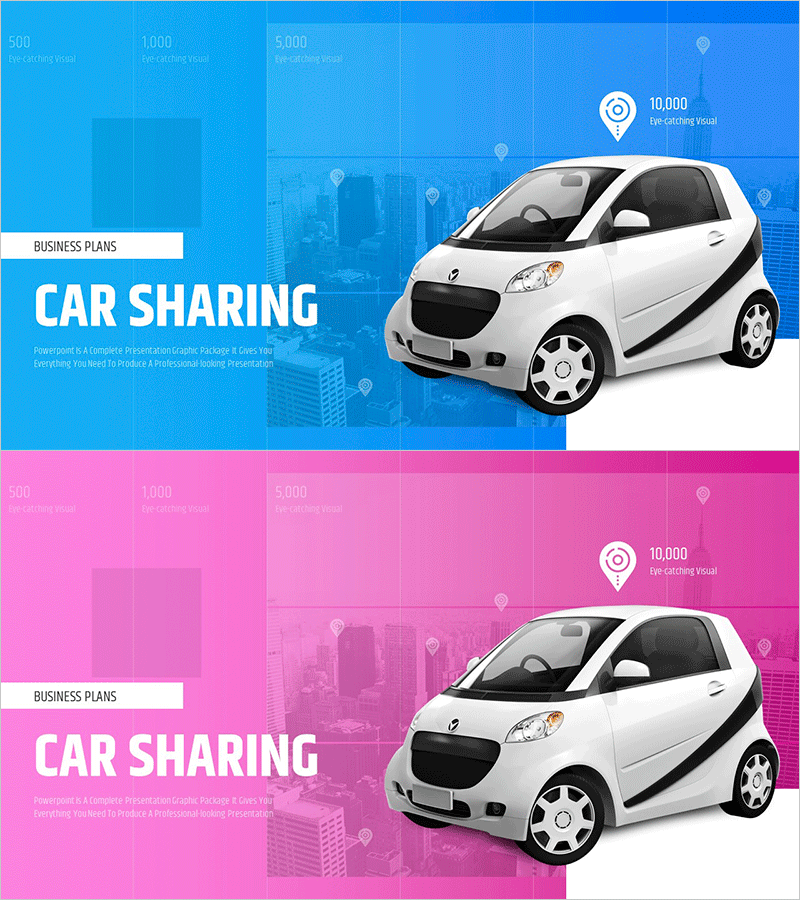 카셰어링 사업계획서 템플릿 표지 – 비즈니스 비전