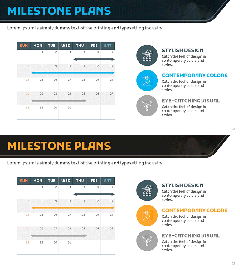 주요 일정 로드맵 – 사업 추진 전략과 다이어그램 활용