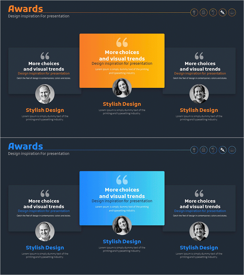 고객 평가 피드백 슬라이드 – 신뢰를 담은 디자인