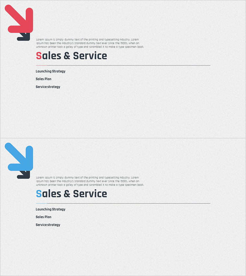 화살표 마케팅 계획 템플릿 간지 – 전략적 안내