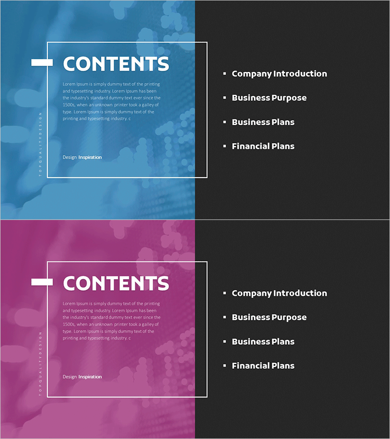 투자유치 프레젠테이션 템플릿 목차