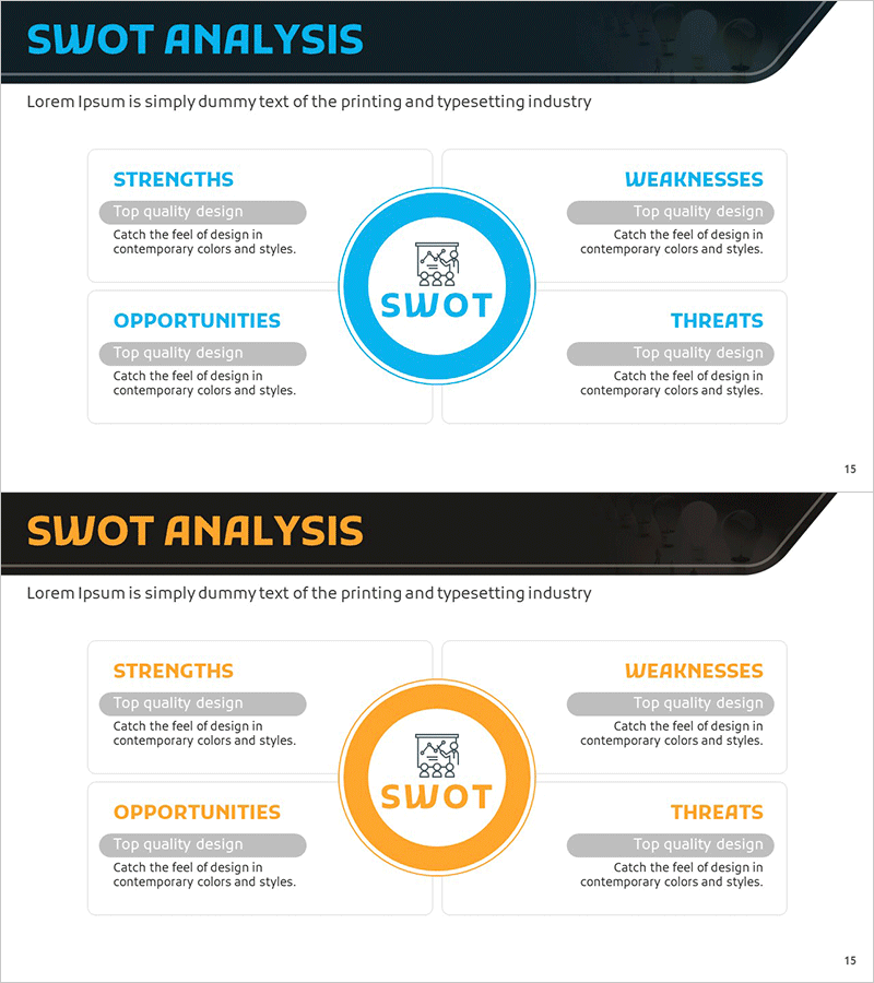 SWOT 분할 영역 다이어그램 – 시장 분석을 위한 최적의 선택