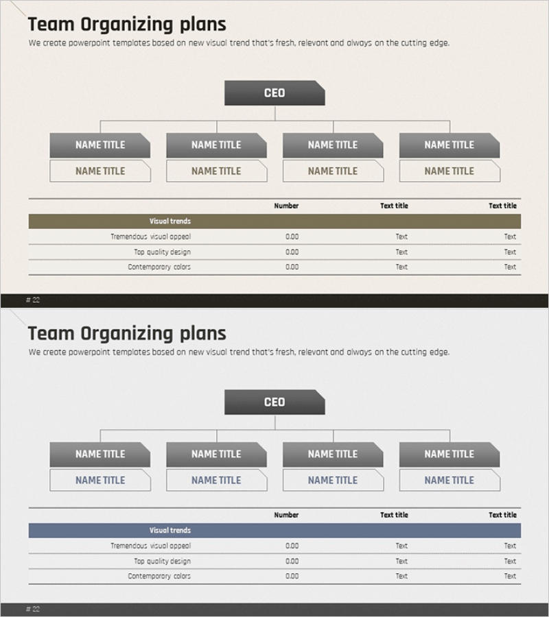팀 구성 계획을 위한 조직도 슬라이드 – 전문가 괄목
