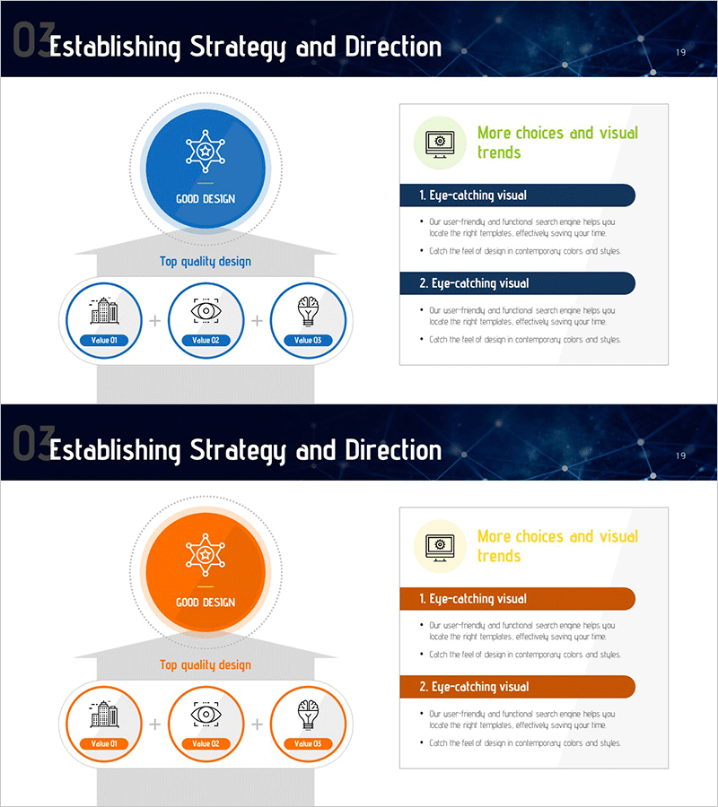미래기술 전략 PPT 슬라이드 – 사업 비전과 마케팅 전략