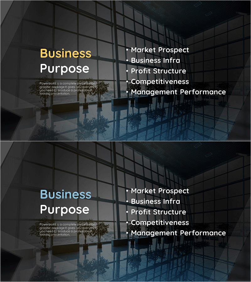 건축 투자유치 PPT 간지 – 비즈니스 목표 시각화