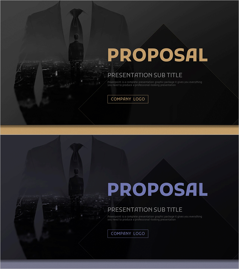 비즈니스 맨 제안서 템플릿 표지