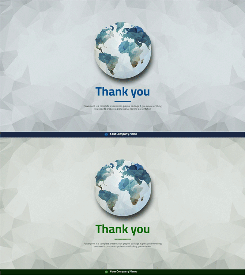 글로벌 사업가의 마케팅 기획서 템플릿 엔딩 표지