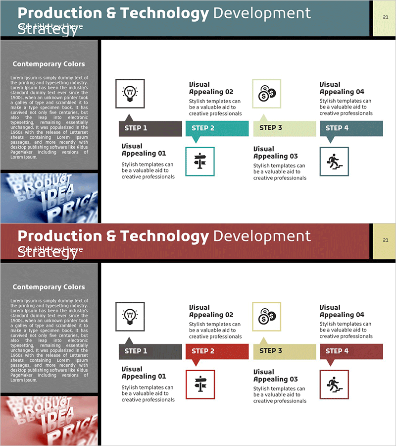 Product Technology Strategy STEP 4 Slide Template