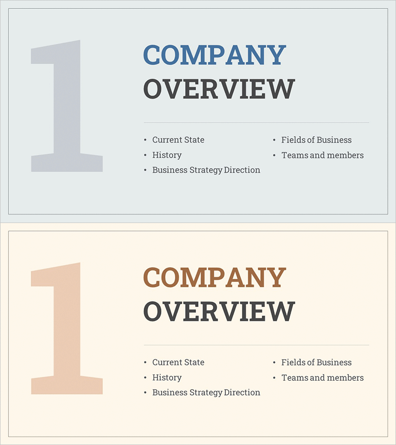 인테리어 사업계획서 템플릿 간지 – 기업 개요