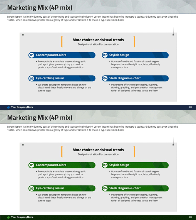마케팅 믹스 4P 정리 슬라이드 – 효과적인 프로모션 전략