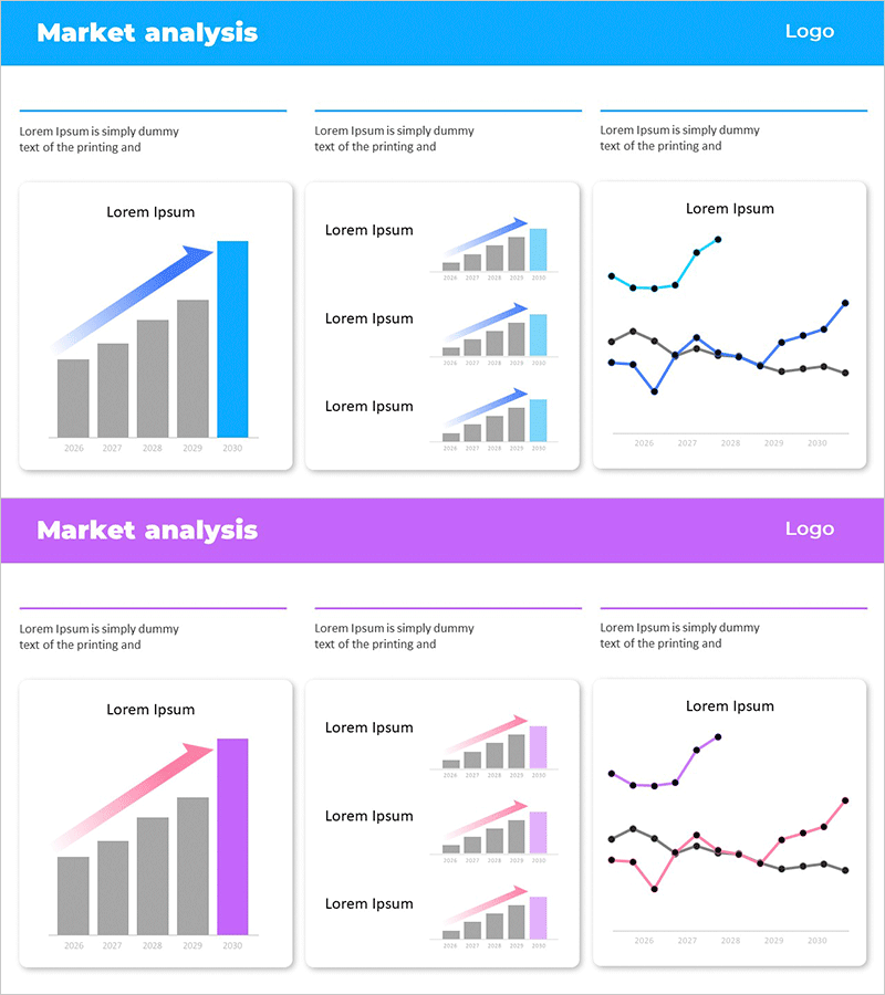 모바일 시장분석 막대 & 꺾은선 차트 – 동향 시각화