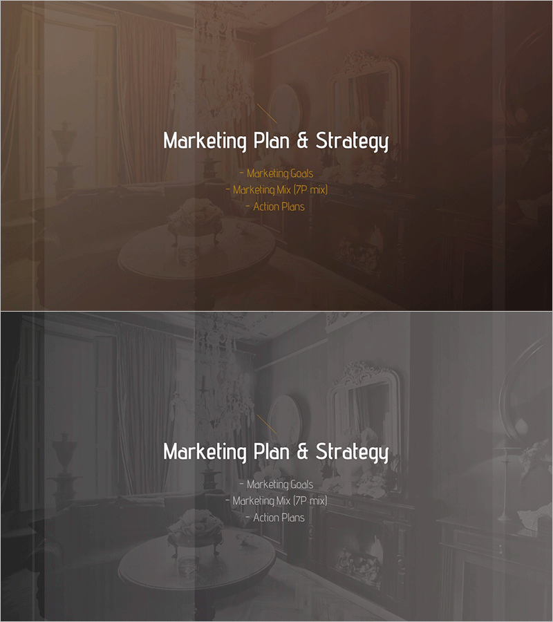 고급 호텔 마케팅 기획서 템플릿 간지