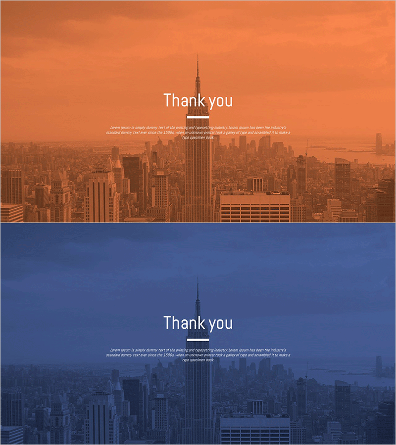 시티 테마 제안서 템플릿 엔딩 표지