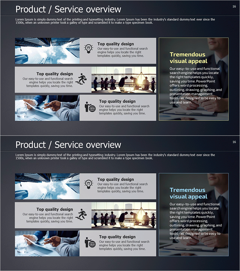 프리미엄 서비스 개요 PPT 템플릿