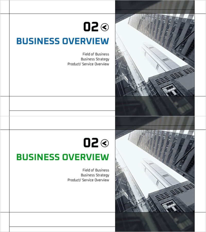 그리드 회사소개서 템플릿 간지