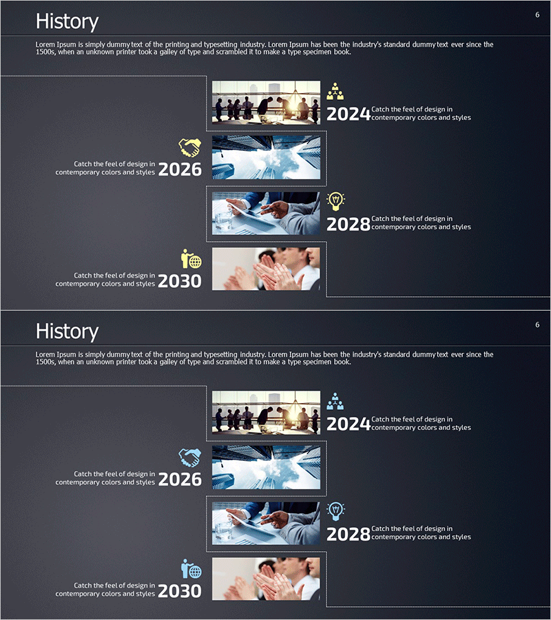 역대 기업 히스토리 소개 – 비전과 성장