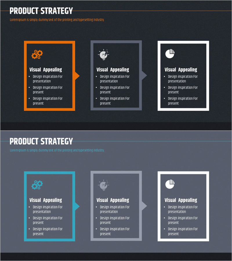 제품 개발 전략 슬라이드 - 정보 전달에 최적화