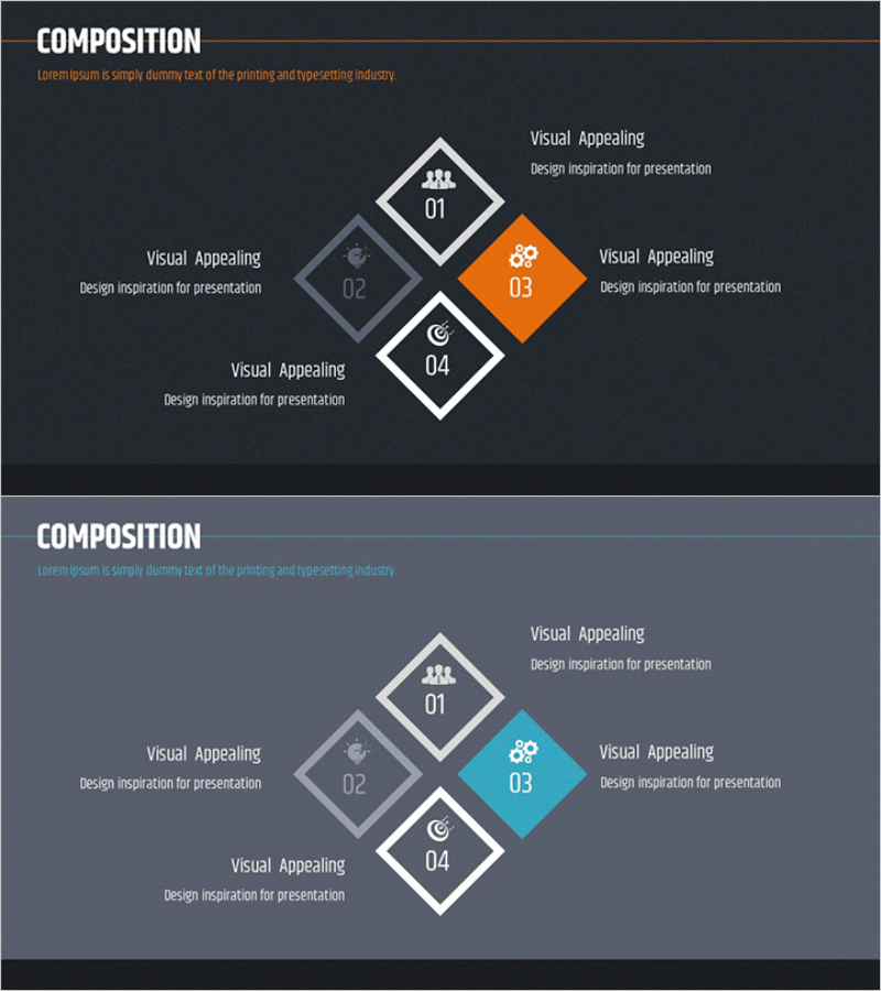 구성내용 사각 폐쇄 다이어그램 – 효과적인 정보 전달