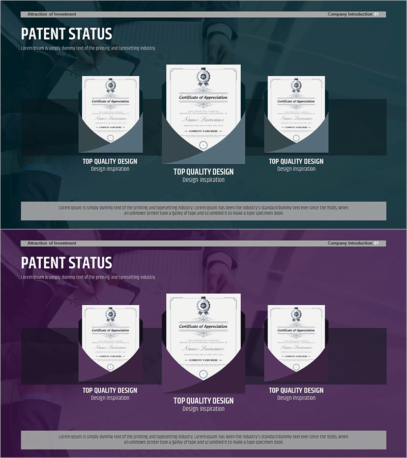 주요 등록 특허 목록 – 회사 소개 및 성과 강조