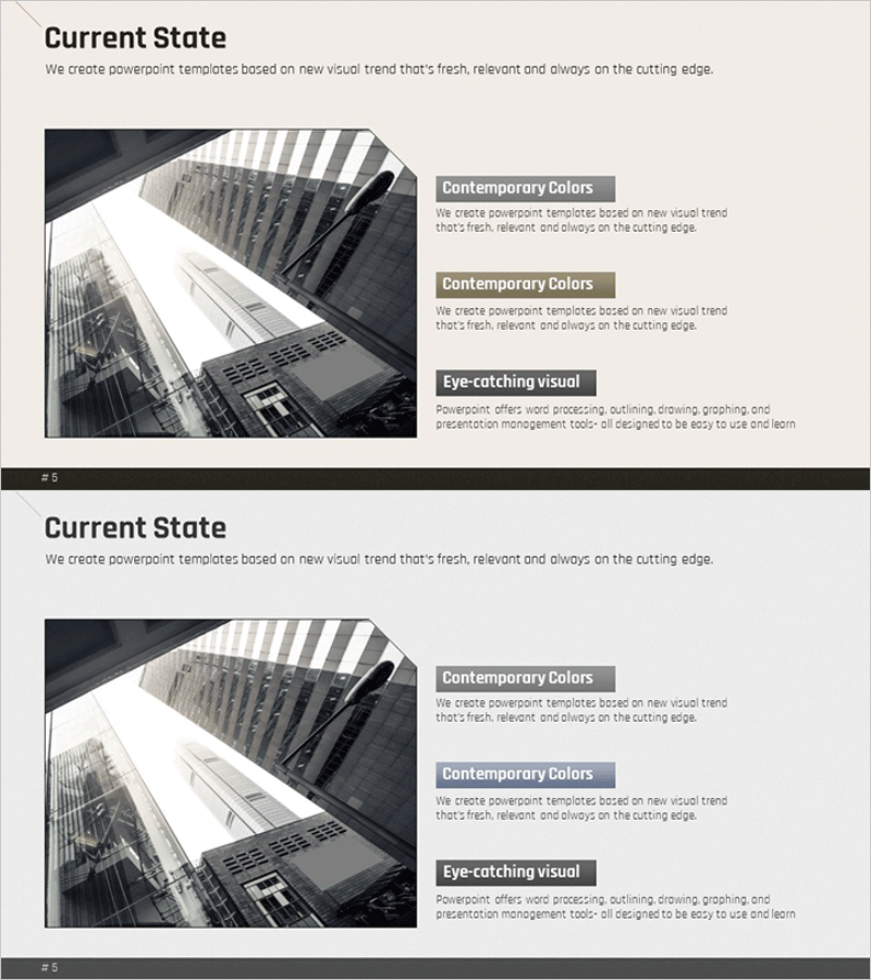 사업배경 슬라이드 – 최신 트렌드를 반영한 디자인