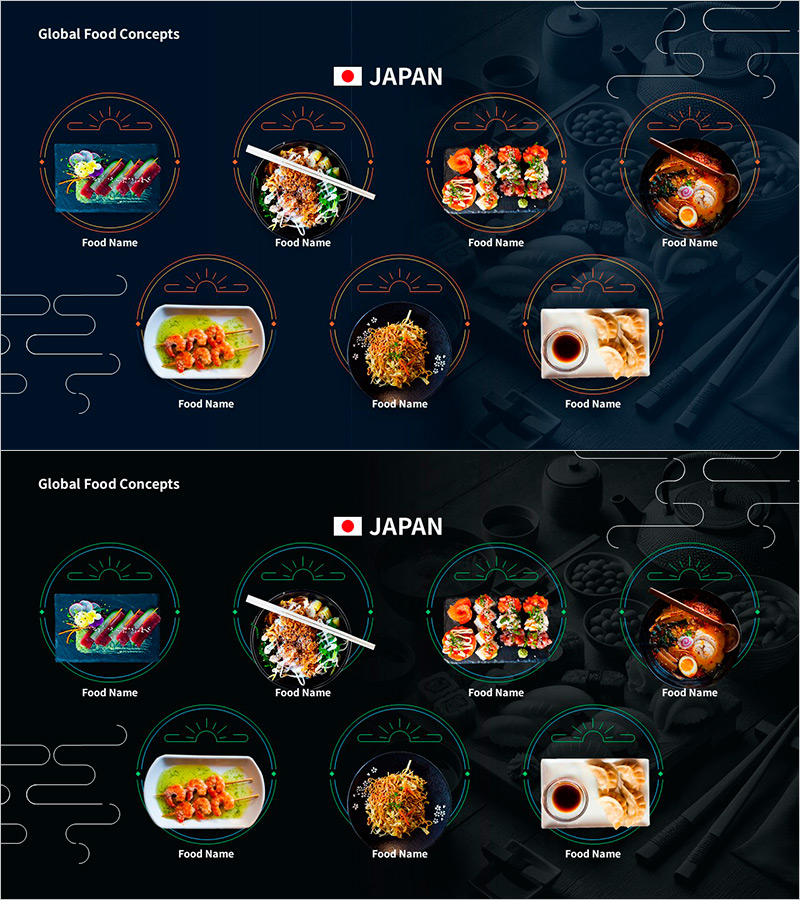 일본 음식 컨셉 프레젠테이션 슬라이드