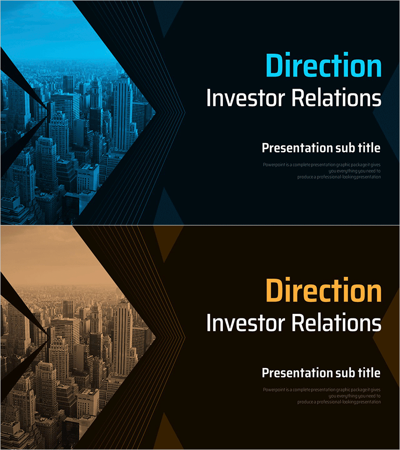 방향성 제시 IR 템플릿 표지