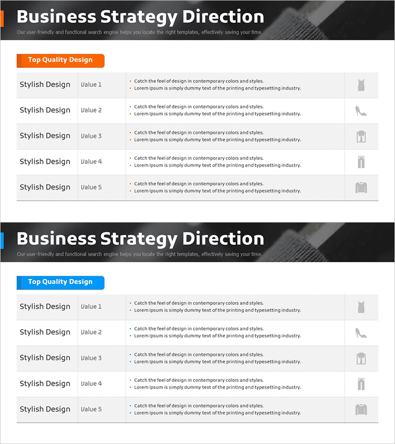 의류 비즈니스 전략 다이어그램 – 효과적인 사업전략 시각화