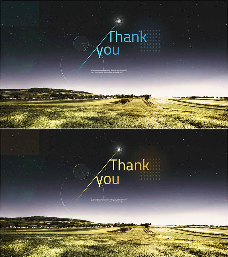 포토그래피 제안서 템플릿 엔딩 표지 – 특별한 순간의 감사