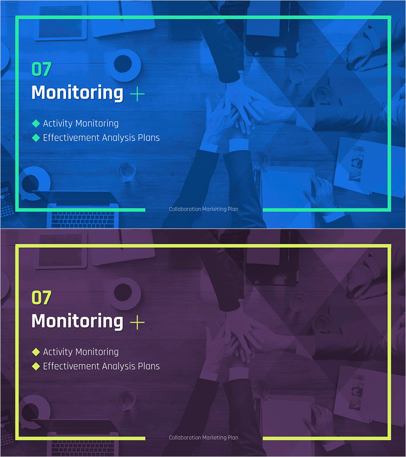 콜라보레이션 마케팅 기획서 템플릿 간지