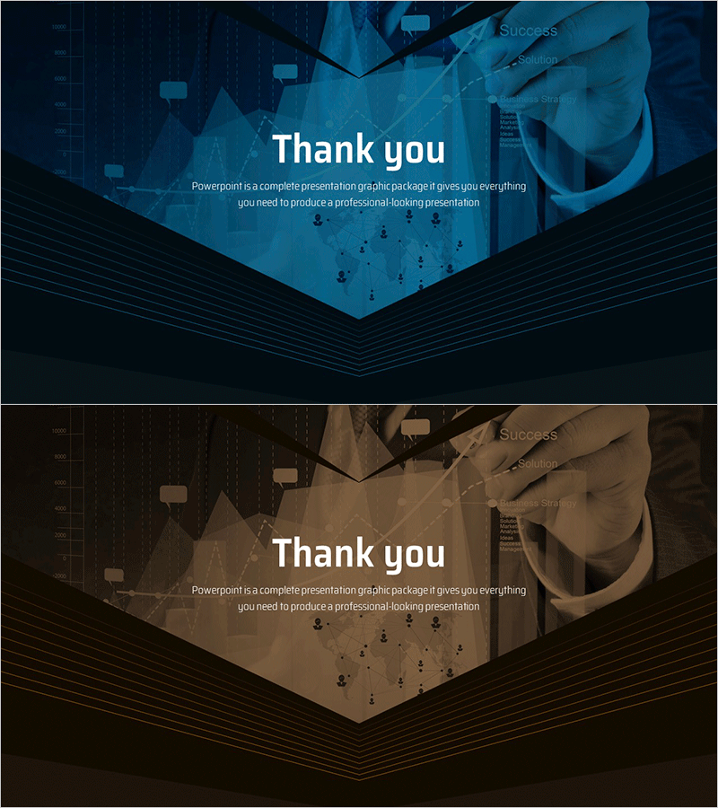 IR 템플릿 엔딩 표지 – 방향성과 전문성을 강조