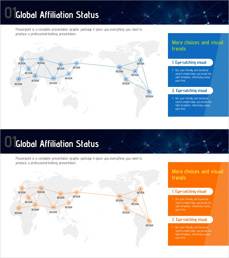 글로벌 시장 목표 설정을 위한 네트워크 슬라이드