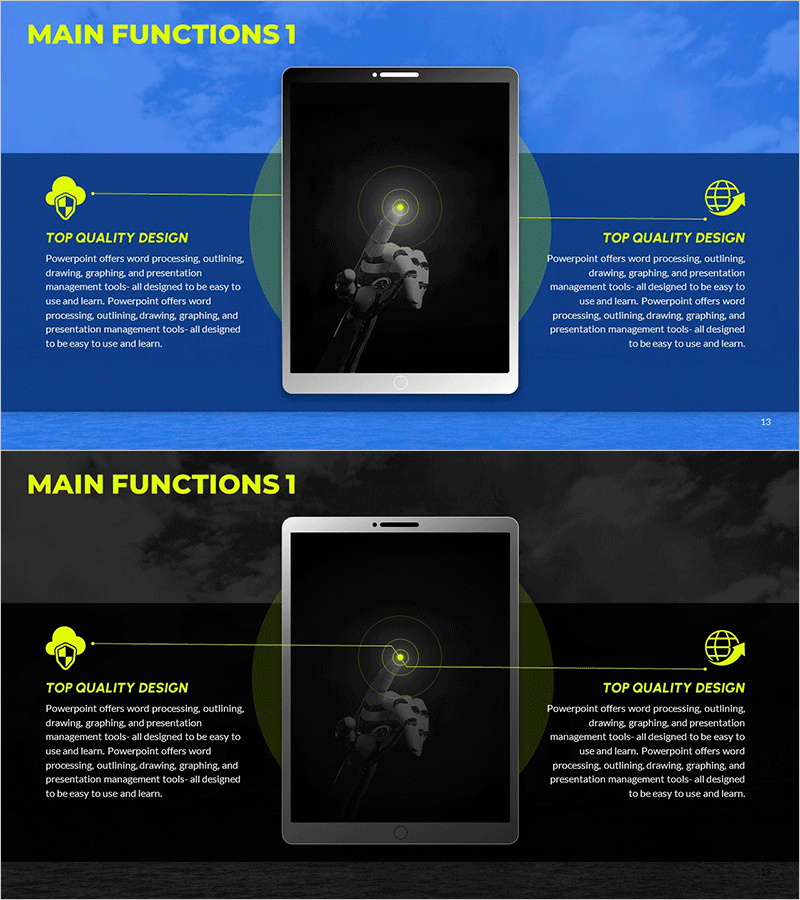 상품/서비스 소개 PPT 템플릿 – 시각적 매력이 돋보이는 구성