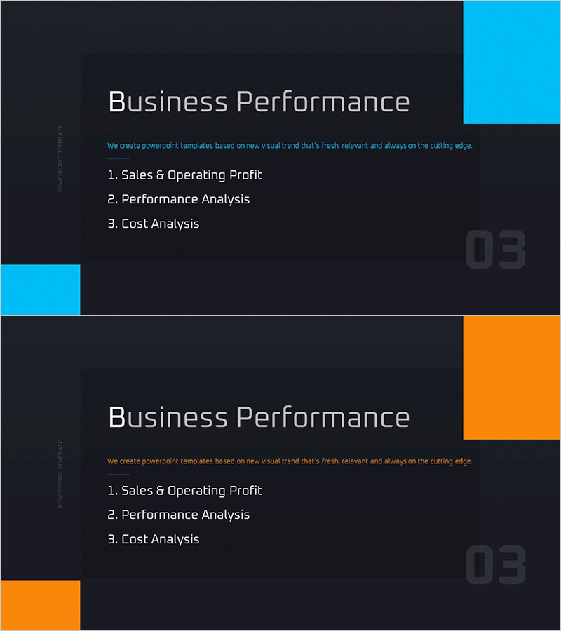 성공 트렌드 IR 템플릿 간지 – 비즈니스 성과 강조