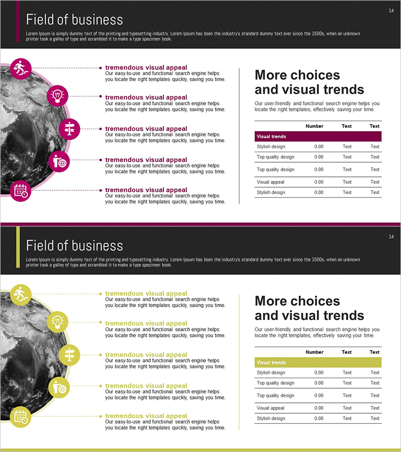 사업영역 소개 슬라이드 – 사업의 비전과 기회